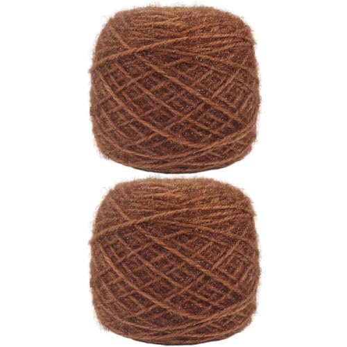 2 x 150g Strickgarn glänzendes Polyester-Häkelgarn zum Stricken von Mützen, Taschen, Pullovern, Schals, Handschuhen, Garnprojekten, Blumenhandwerk von BakerMiche