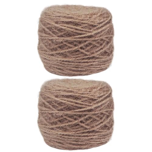 2 x 150g Strickgarn glänzendes Polyester-Häkelgarn zum Stricken von Mützen, Taschen, Pullovern, Schals, Handschuhen, Garnprojekten, Blumenhandwerk von BakerMiche