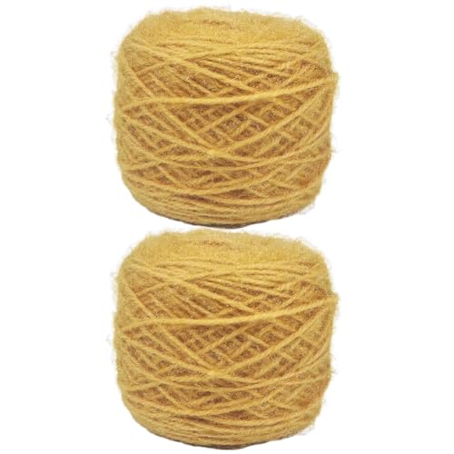 2 x 150g Strickgarn glänzendes Polyester-Häkelgarn zum Stricken von Mützen, Taschen, Pullovern, Schals, Handschuhen, Garnprojekten, Blumenhandwerk von BakerMiche