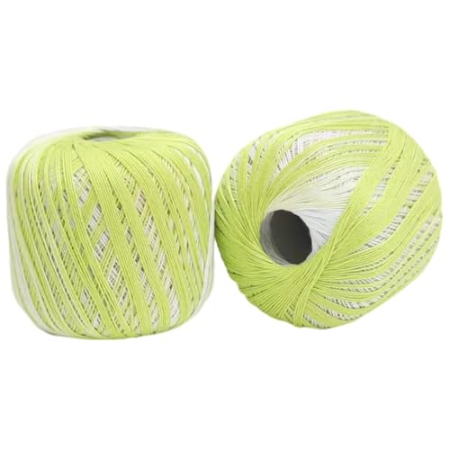 Baumwollspitzengarn 50g x 2 Strickbaumwollgarn Spitzenfaden ultrafeines Spitzenbaumwollgarn Stickbaumwollfaden zum Herstellen von Spitzenapplikationen, Untersetzern, Spitzenbesatz von BakerMiche