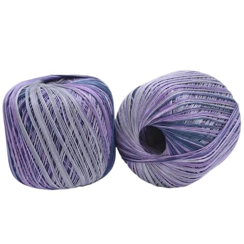 Baumwollspitzengarn 50g x 2 Strickbaumwollgarn Spitzenfaden ultrafeines Spitzenbaumwollgarn Stickbaumwollfaden zum Herstellen von Spitzenapplikationen, Untersetzern, Spitzenbesatz von BakerMiche