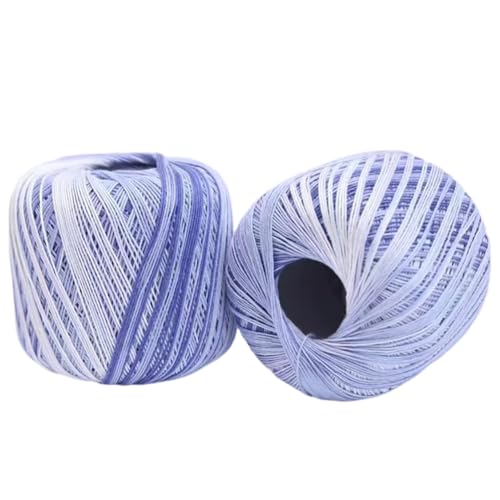 Baumwollspitzengarn 50g x 2 Strickbaumwollgarn Spitzenfaden ultrafeines Spitzenbaumwollgarn Stickbaumwollfaden zum Herstellen von Spitzenapplikationen, Untersetzern, Spitzenbesatz von BakerMiche