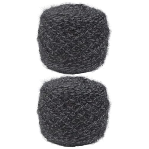 Glitzerndes Strickgarn 2 x 150g Häkelgarn glänzendes Polyestergarn zum Herstellen von Mützen, Taschen, Pullovern, Schals, Handschuhen, Garnprojekten, Handarbeiten von BakerMiche