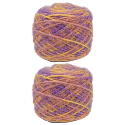 Glitzerndes Strickgarn 2 x 150g Häkelgarn glänzendes Polyestergarn zum Herstellen von Mützen, Taschen, Pullovern, Schals, Handschuhen, Garnprojekten, Handarbeiten von BakerMiche