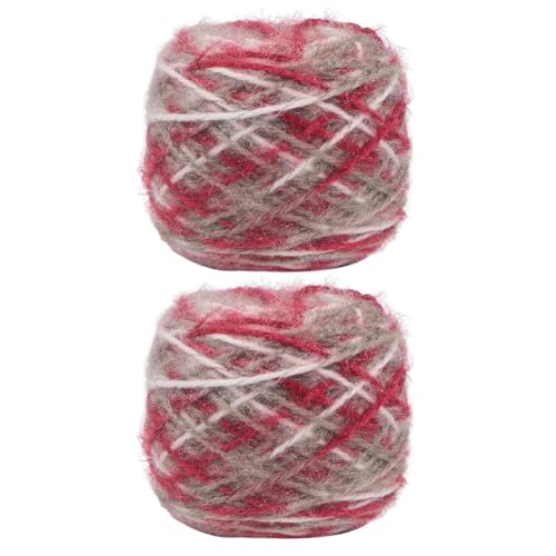 Glitzerndes Strickgarn 2 x 150g Häkelgarn glänzendes Polyestergarn zum Herstellen von Mützen, Taschen, Pullovern, Schals, Handschuhen, Garnprojekten, Handarbeiten von BakerMiche