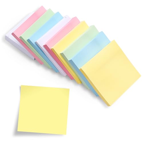 1000 Stück Haftnotizen, 5 Farben Post it Notizen, Farbige Sticky Notes Notizbücher für Büro, Zuhause, Bürobedarf von Bakiauli