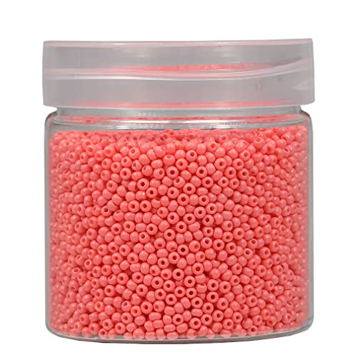 Bala&Fillic 2mm Round Size Uniform Seed Beads 10000pcs/110 Grams in Box 12/0 Peach Seed Beads Small Craft Seed Beads for Making Jewelry Earring Bracelets necklace (Peach) von Bala&Fillic