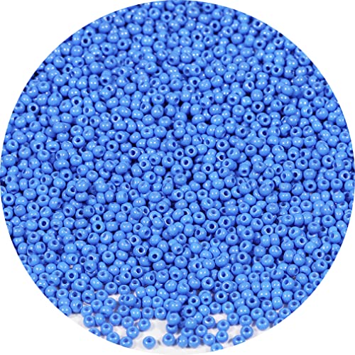 Bala&Fillic 2mm Round Size Uniform Seed Beads 9000pcs/100 Grams in Bag, 12/0 Blue Seed Beads Small Craft Seed Beads for Making Jewelry Earring Bracelets necklace (Blue) von Bala&Fillic