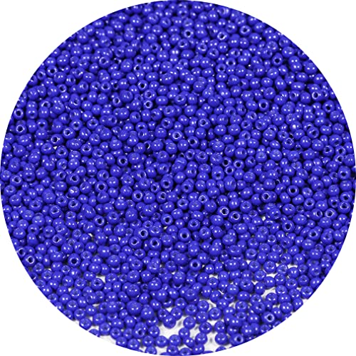 Bala&Fillic 2mm Round Size Uniform Seed Beads 9000pcs/100 Grams in Bag, 12/0 Dark Blue Seed Beads Small Craft Seed Beads for Making Jewelry Earring Bracelets necklace (Dark Blue) von Bala&Fillic