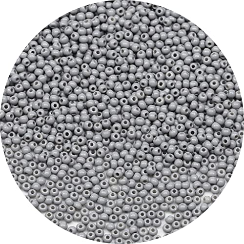 Bala&Fillic 2mm Round Size Uniform Seed Beads 9000pcs/100 Grams in Bag, 12/0 Grey Seed Beads Small Craft Seed Beads for Making Jewelry Earring Bracelets necklace (Grey) von Bala&Fillic