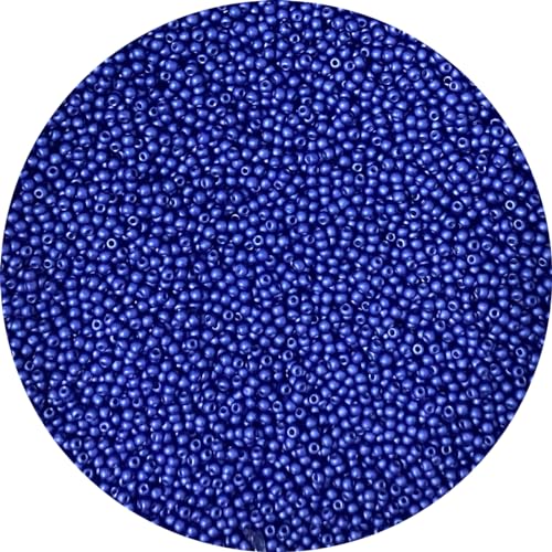 Bala&Fillic 2mm Round Size Uniform Seed Beads 9000pcs/100 Grams in Bag, 12/0 Matte Navy Blue Seed Beads Small Craft Seed Beads for Making Jewelry Earring Bracelets necklace (Matte Navy Blue) von Bala&Fillic