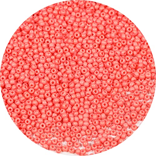 Bala&Fillic 2mm Round Size Uniform Seed Beads 9000pcs/100 Grams in Bag, 12/0 Peach Seed Beads Small Craft Seed Beads for Making Jewelry Earring Bracelets necklace (Peach) von Bala&Fillic