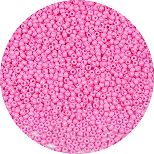 Bala&Fillic 2mm Round Size Uniform Seed Beads 9000pcs/100 Grams in Bag, 12/0 Pink Seed Beads Small Craft Seed Beads for Making Jewelry Earring Bracelets necklace (Pink) von Bala&Fillic