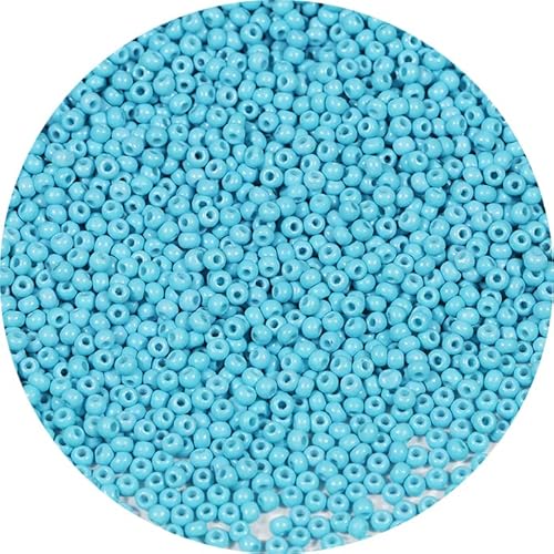 Bala&Fillic 2mm Round Size Uniform Seed Beads 9000pcs/100 Grams in Bag, 12/0 Turquo Blue Seed Beads Small Craft Seed Beads for Making Jewelry Earring Bracelets necklace (Turquo Blue) von Bala&Fillic