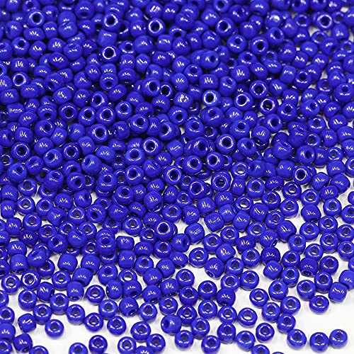 Bala&Fillic Blickdichte dunkelblaue Farben 3 mm Rocailles-Perlen ca. 3600 Stück/100 g im Beutel, 8/0 Glasperlen für die Herstellung von Armband und Halskette (dunkelblau) von Bala&Fillic