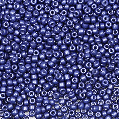 Bala&Fillic Marineblau Farbe 3mm Perlen zum Auffädeln 3600Stücke/100Gramm,8/0 Glasperlen zur Herstellung Schmuck, Armbändern, Halsketten und Ohrringen (Marineblau) von Bala&Fillic