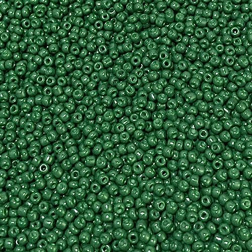 Bala&Fillic Deep Green Color 3mm Seed Beads About 3600pcs/100Grams in Bag, 8/0 Glass Craft Beads for Making Bracelet Necklace Earring(Deep Green) von Bala&Fillic