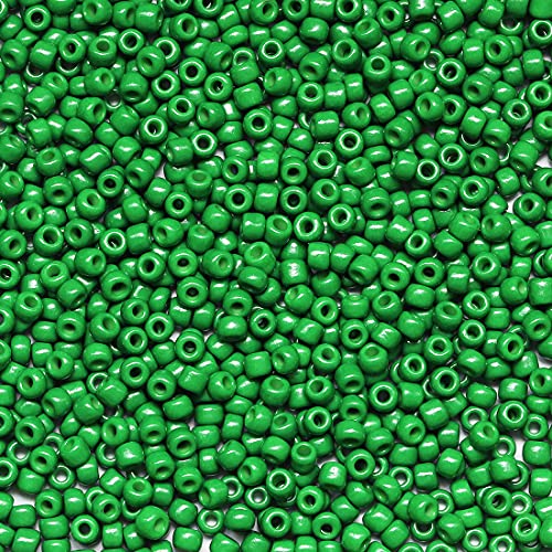 Bala&Fillic Dunkelgrün Farbe 3mm Perlen zum Auffädeln 3600Stücke/100Gramm,8/0 Glasperlen zur Herstellung von Armbändern, Halsketten und Ohrringen (Dunkelgrün) von Bala&Fillic