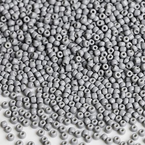 Bala&Fillic Gray Farbe 3mm Perlen zum Auffädeln 3600Stücke/100Gramm,8/0 Glasperlen zur Herstellung Schmuck, Armbändern, Halsketten und Ohrringen (Gray) von Bala&Fillic