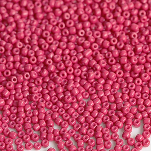 Bala&Fillic Rose Farbe 3mm Perlen zum Auffädeln 3600Stücke/100Gramm,8/0 Glasperlen zur Herstellung Schmuck, Armbändern, Halsketten und Ohrringen (Rose) von Bala&Fillic