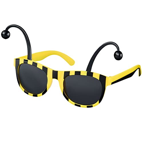 Balinco Party Brille Biene, Hummel, Sonnenbrille Schwarz Gelb, Bienenkostüm Erwachsene, Faschingskostüme Damen, Karneval Accessoires von Balinco