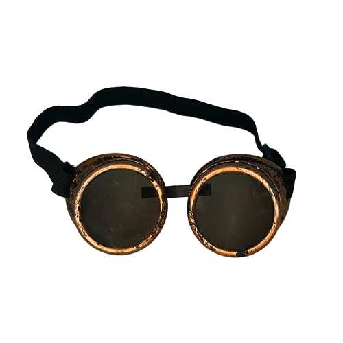 Steampunk Brille für Herren & Damen - Retro Sonnenbrille für Steampunk Outfit I Cyberpunk Burning Man, Karneval, Halloween, Zubehör für Party, Accessoire für Festival & Faschingskostüm von Balinco