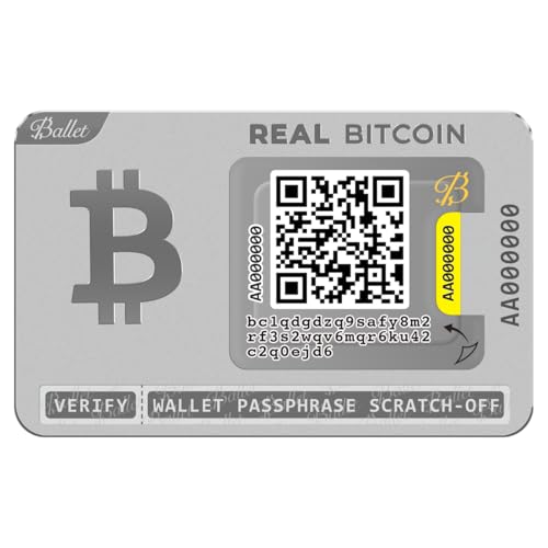 Ballet REAL Bitcoin - Die einfachste Cold Storage Karte für Kryptowährungen, Hardware Wallet mit Unterstützung für mehrere Kryptowährungen (1 Stück) von Ballet