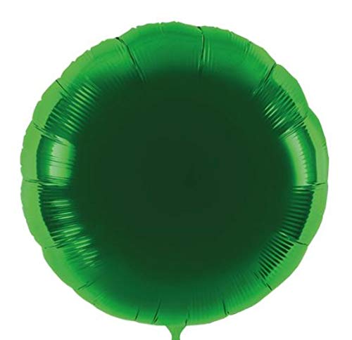 Ballonheld 1 Folienballon Rund grün 45cm / 18 Zoll, Luft- und Heliumfüllung Herzballon Hochzeit Trauung Liebe Geburtstag von Ballonheld