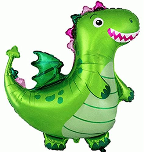 Ballonheld Folienballon Dragon green ca. 92x92cm heliumgeeignet lange Schwebezeit Kinderballons von Ballonheld