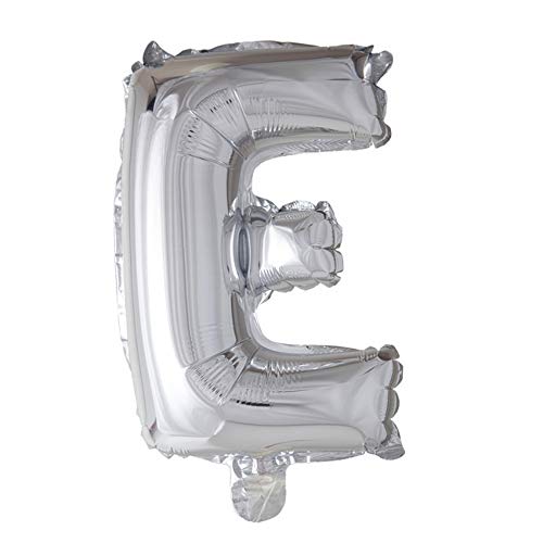 Ballonim® Buchstaben Luftballon 40cm Auswahl A - Z Hochzeit Geburtstag Folienballon Silber (E) von Ballonim