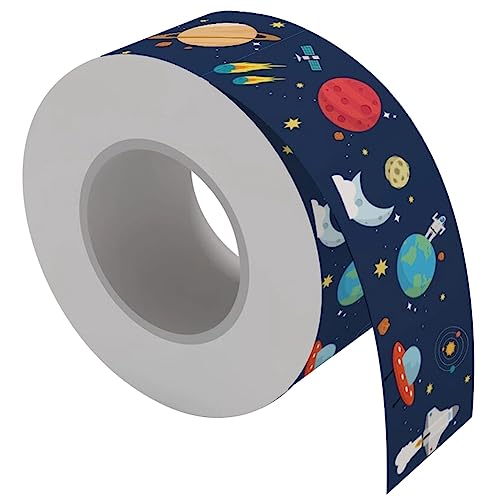 Balrbex 1 Rolle Bulletin Borders Aufkleber Space Planet Border Trim 65,6 Fuß Back-To-School-DekorationsräNder für Schwarzer Brettbesatz von Balrbex