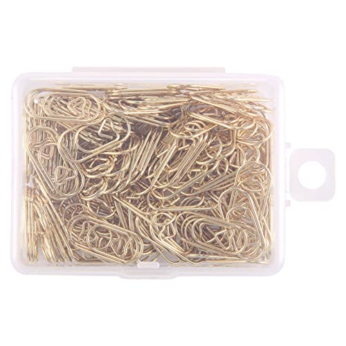 Balrbex 150 StüCk Gold Nette BüRoklammern Papier Clip Mini Clips FöRmige BüRoklammern Papier Clip Lesezeichen Clips für BüRo Lieferanten Schule von Balrbex