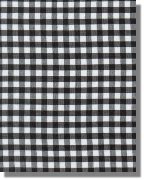 SCHWARZES GINGHAM ****FREE UK POST CHECK MATERIAL 1/4 "GINGHAM STOFF, METERWARE, BAUMWOLL-POLYESTER-MISCHGEWEBE von Balsara's