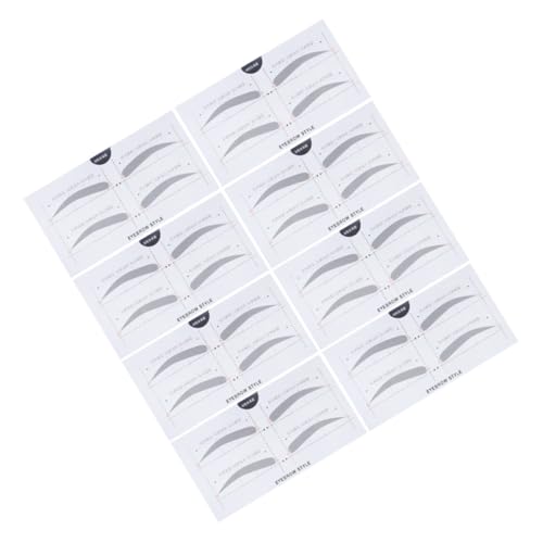 Baluue 2 Augenbrauenschablonen schablonen für augenbrauen eyebrow stencil Augenbrauenformer-Schablone Schablonen zum Formen der Augenbrauen Aufkleber für Augenbrauen Augenbrauenkarte Weiß von Baluue