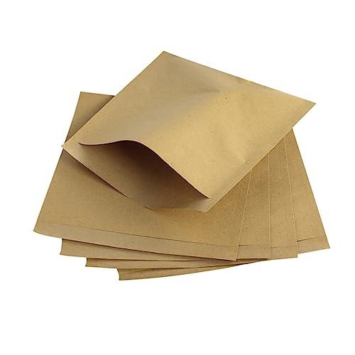 Baluue 200st Braune Kraftpapiertüten Kleine Braune Papiertüten Cookie-ärmel Geschenktüten Aus Zellophan Mini-cellophantüten Beutel Zum Verpacken Von Keksen Braune Kekstüten Brown von Baluue