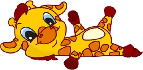 Bambinella® Aufbügler - Motiv: Giraffe – gedruckte Velour/Flock Applikation zum selbst Aufbügeln auf Baumwolle, Baumwollmischgewebe und Polyester. von Bambinella