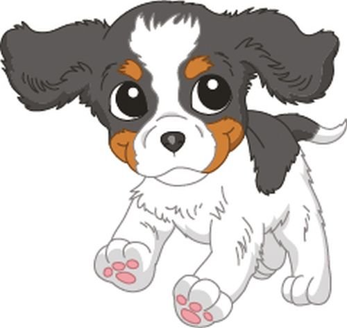 Bambinella® Bügelbild Aufbügler - gedruckte Velour/Flock Applikation zum selbst Aufbügeln - Motiv: Hund Cavalier - King Charles Spaniel von Bambinella