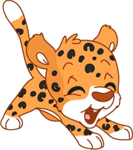 Bambinella® Leopard - Sticker - Klebesticker aus PVC-Folie - nur für glatte Oberflächen. Größe ca. 10cm - kurze Seite gemessen (max. 15cm lange Seite gemessen). von Bambinella