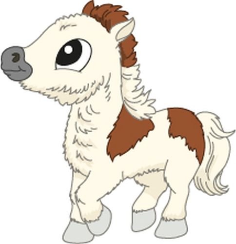 Bambinella® XL - Klebesticker - Motiv: Pferd Pony von Bambinella