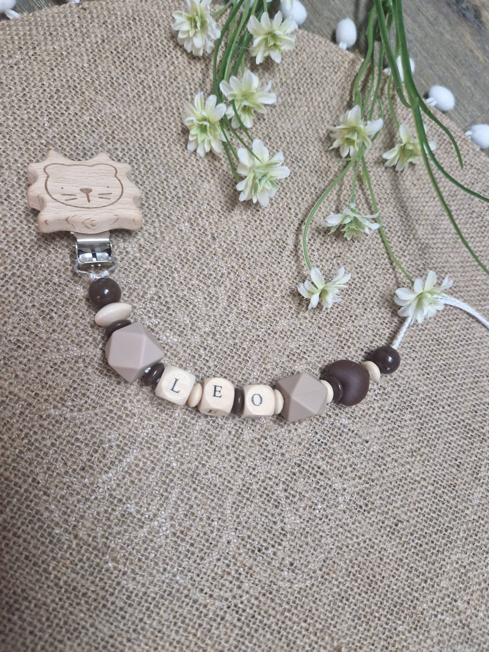 Schnullerkette Mit Namen|Baby Geschenk| Personalisiertegeschenke |Baby |Geburt von Bambinidream