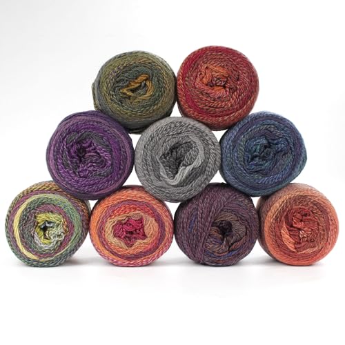 JubileeYarn Merino Karnevalsgarn - Ombre Sport Weight Merinowolle - 100 g/Kuchen - Variety Pack - 4 Kuchen von BambooMN