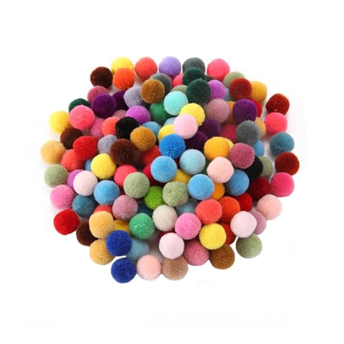 1 Packung (500 Stück), 2,5 cm, Pompons für Bastelarbeiten, Kunstdekorationen, bunt von Bamboopack