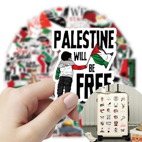 100 Stück Free Palestine Sticker, Palästina Aufkleber Palästina Autoaufkleber Palästina-Aufkleber Coole Palästina Autoaufkleber Ästhetische Dekorative Graffiti Aufkleber für Laptop Gitarre Fahrrad von Bamyli