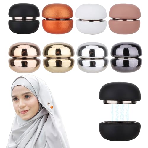 Bamyli 8 Paar muslimische Hijab-Clips, magnetisch, Halstuch, Magnetnadeln, klein, für Schal, Schals, Schals (8 Farben) von Bamyli