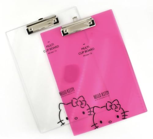 Hellokitty Klemmbrett-Set, transparent, Pink und Transparent, 2 Stück von Bandal & Neoul