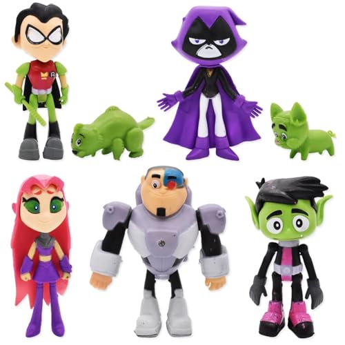 Teen Titan go Minifigur, 8 Teen Titan Cake Tops, Teen Titan Minifigur, Figur DIY Animation Cake Tops, Dekoration, Animation, Geburtstag, Dekorationsprodukte für Kinder von Bankeep