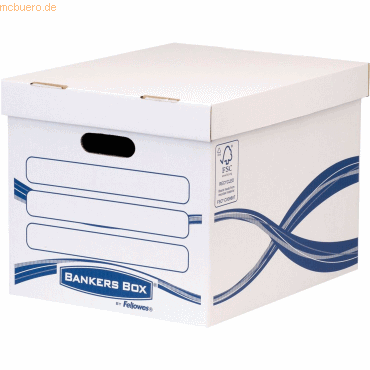 Bankers Box Archivbox Standard Bankers Box Basic 317x287x384mm weiß/bl von Bankers Box