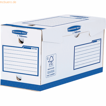 Bankers Box Archivbox Heavy Duty BxHxT 19,4x24,4x33cm blau/weiß VE=20 von Bankers Box