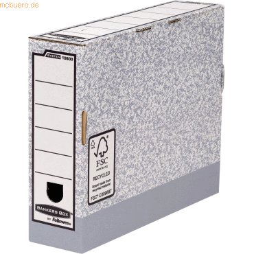 Bankers Box Archivschachtel A4 8cm grau von Bankers Box