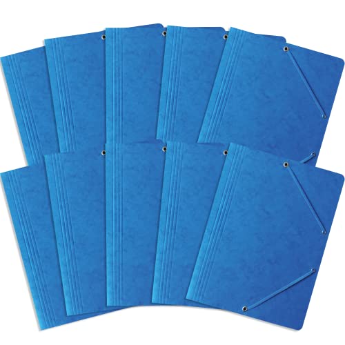 Einschlagmappe/Sammelmappe mit Gummi A4 Bantex, A4, 10 Stück-Packung Blau von Bantex